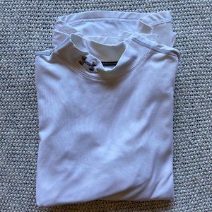 Under Armour ColdGear Mock Neck Fitted Long Sleeve Compression Athletic Tee